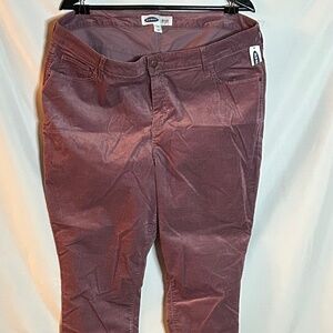NWT Old Navy Rockstar Super Skinny Velvet Pants Pink Size 18